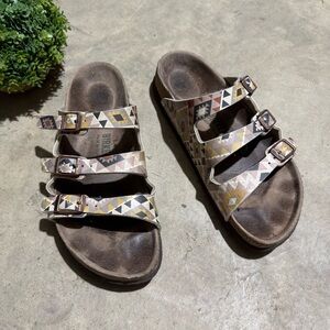 Birkenstock Florida Fresh Ethno Mocha Sandals Size 38/7‎ Aztec Southwest Stern